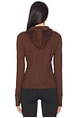 view 4 of 5 Heather Rib Morning Jog Hoodie in Espresso Heather Rib