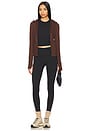 view 5 of 5 Heather Rib Morning Jog Hoodie in Espresso Heather Rib
