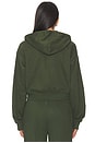 view 4 of 5 Luxe Fleece Zip Up Hoodie in Dark Olive