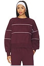 view 1 of 4 Luxe Fleece Piper Oversized Sweatshirt in Dark Cherry