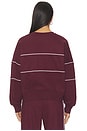 view 3 of 4 Luxe Fleece Piper Oversized Sweatshirt in Dark Cherry