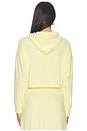 view 3 of 4 Breathe Easy Ribbed Cropped Hoodie in Yellow Swirl