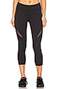 view 1 of 3 Double Panel Mesh Capri Legging in Black