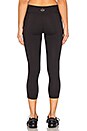 view 3 of 3 Double Panel Mesh Capri Legging in Black