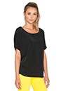 view 2 of 4 Sleek Stripe Slouchy Top in Black
