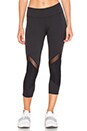 view 1 of 3 Quilted Arrow Mesh Capri Legging in Black