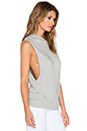 view 2 of 4 French Terry Sleeveless Hoodie in Light Heather Grey
