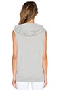 view 3 of 4 French Terry Sleeveless Hoodie in Light Heather Grey