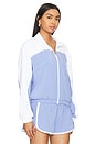 view 3 of 5 Go Retro Colorblock Jacket in Periwinkle Cloud & True White