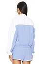 view 4 of 5 Go Retro Colorblock Jacket in Periwinkle Cloud & True White