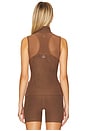 view 3 of 4 Venice Zip Front Vest in True Chocolate Heather