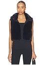 view 1 of 5 On The List Cropped Faux Fur Vest in Black