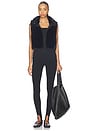 view 5 of 5 On The List Cropped Faux Fur Vest in Black