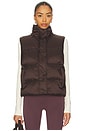 view 2 of 5 Big Cozy Puffer Vest in Dark Chocolate