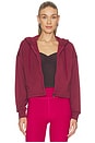 view 1 of 5 Scuba Cropped Jacket in Moody Burgundy