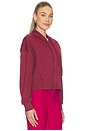 view 3 of 5 Scuba Cropped Jacket in Moody Burgundy