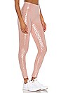 view 2 of 5 LEGGINGS SHINY in Tinted Rose & Iridescent Clear Leopard