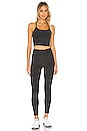 view 4 of 4 Spacedye Caught In The Midi Legging in Black & Charcoal