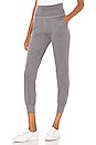 view 1 of 5 Heather Rib Midi Jogger in Gray Heather