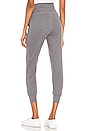 view 3 of 5 Heather Rib Midi Jogger in Gray Heather