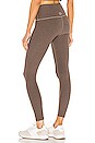 view 3 of 4 Spacedye Caught in the Midi High Waisted Legging in Cocoa Brown