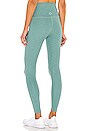 view 3 of 4 High Waisted Midi Legging in Mermaid Green Heather