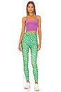 view 4 of 4 High Waisted Midi Legging in Honeydew Daisies