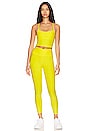 view 4 of 4 Spacedye At Your Leisure High Waisted Midi Legging in Yellow Flower Heather