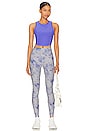 view 4 of 4 Softmark Caught In The Midi High Waisted Legging in Underwater Floral