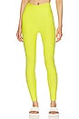 view 1 of 4 Spacedye At Your Leisure High Waisted Midi Legging in Lime Citron Heather