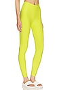 view 2 of 4 Spacedye At Your Leisure High Waisted Midi Legging in Lime Citron Heather