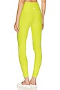 view 3 of 4 Spacedye At Your Leisure High Waisted Midi Legging in Lime Citron Heather