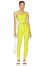 view 4 of 4 Spacedye At Your Leisure High Waisted Midi Legging in Lime Citron Heather
