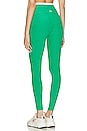 view 3 of 4 Spacedye Outlines High Waisted Midi Legging in Green Grass & Cloud White