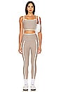 view 4 of 4 Spacedye New Moves High Waisted Midi Legging in Birch & Cloud White