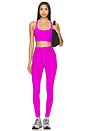 view 4 of 4 Powerbeyond Strive High Waisted Midi Legging in Violet Berry