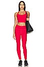 view 4 of 4 Powerbeyond Strive High Waisted Midi Legging in Retro Red