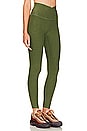 view 2 of 4 Spacedye At Your Leisure Midi Legging in Moss Green Heather