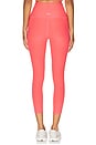 view 4 of 6 Spacedye Out Of Pocket High Waisted Capri Legging in Coral Glow Heather