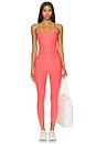 view 5 of 6 Spacedye Out Of Pocket High Waisted Capri Legging in Coral Glow Heather
