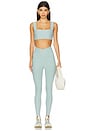 view 5 of 6 Spacedye At Your Leisure High Waisted Midi Legging in Minty Slate Heather