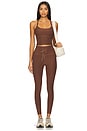 view 5 of 6 Spacedye Go Pocket Midi Legging in Bold Mocha Heather