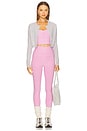 view 5 of 6 Spacedye Raise The Barre Shirred Legging in Pink Haze Heather