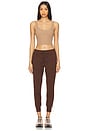 view 5 of 6 Heather Rib Street Jogger in Espresso Heather Rib