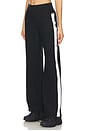 view 1 of 7 Spacedye Laid Back Stripe Pant in Darkest Night & Cloud White