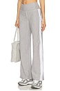 view 1 of 7 Spacedye Laid Back Stripe Pant in Silver Mist & Cloud White