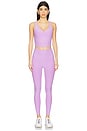 view 5 of 6 Spacedye Caught in The Midi High Waisted Legging in Lilac Petal Heather