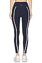 view 4 of 6 SPACEDYE NEW MOVES ハイウエストミディレギンス in Nocturnal Navy & Cloud White
