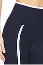 view 6 of 6 SPACEDYE NEW MOVES ハイウエストミディレギンス in Nocturnal Navy & Cloud White