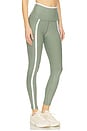 view 2 of 6 Spacedye New Moves High Waisted Midi Legging in Grey Sage Heather & Cloud White